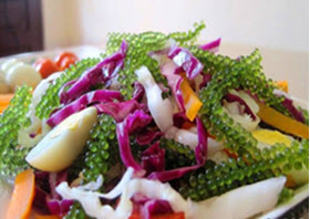 chế biến rong nho salad